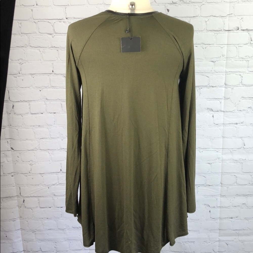 New Zara Soft Stretch Long Sleeve Top Camo Green - Picture 4 of 9